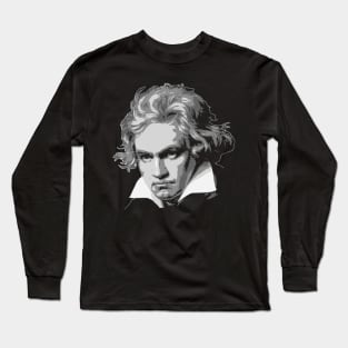 Beethoven Black and White Long Sleeve T-Shirt